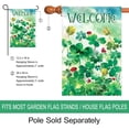 thumbnail image 2 of Welcome Clover Garden Decorative St.Patrick''s Day Double Sided House Flag 28x40 inch, 2 of 6