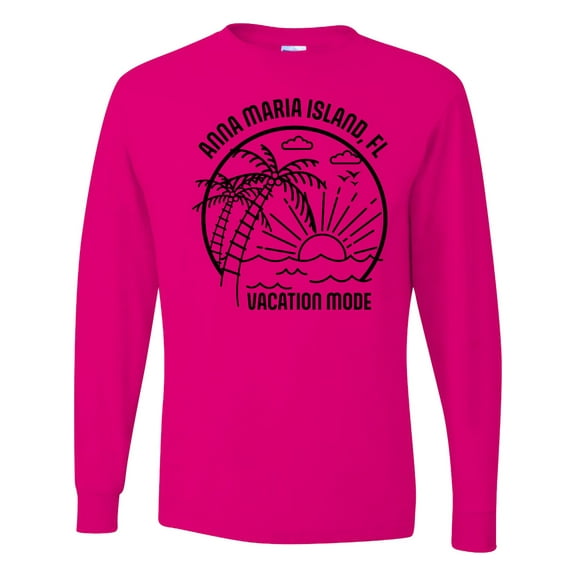 Inktastic Summer Vacation Mode Anna Maria Island Florida Long Sleeve T-Shirt