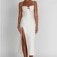 thumbnail image 1 of Lady High Slit Cami Dress Elegante Slim Fit Spaghetti Strap Summer Party Clubwear Hugtrwg Para estrenar, 1 of 7