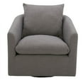 thumbnail image 3 of Kuka Home 18.5"H Swivel Modern Fabric Accent Chair in Gray, 3 of 11