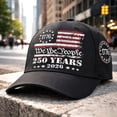 thumbnail image 4 of WUANDIXFA Mens Baseball Cap 250 Anniversary USA Hat 250 Year American Anniversary Hat Embroidery Patriotic Adjustable Baseball Cap Black,One Size, 4 of 4