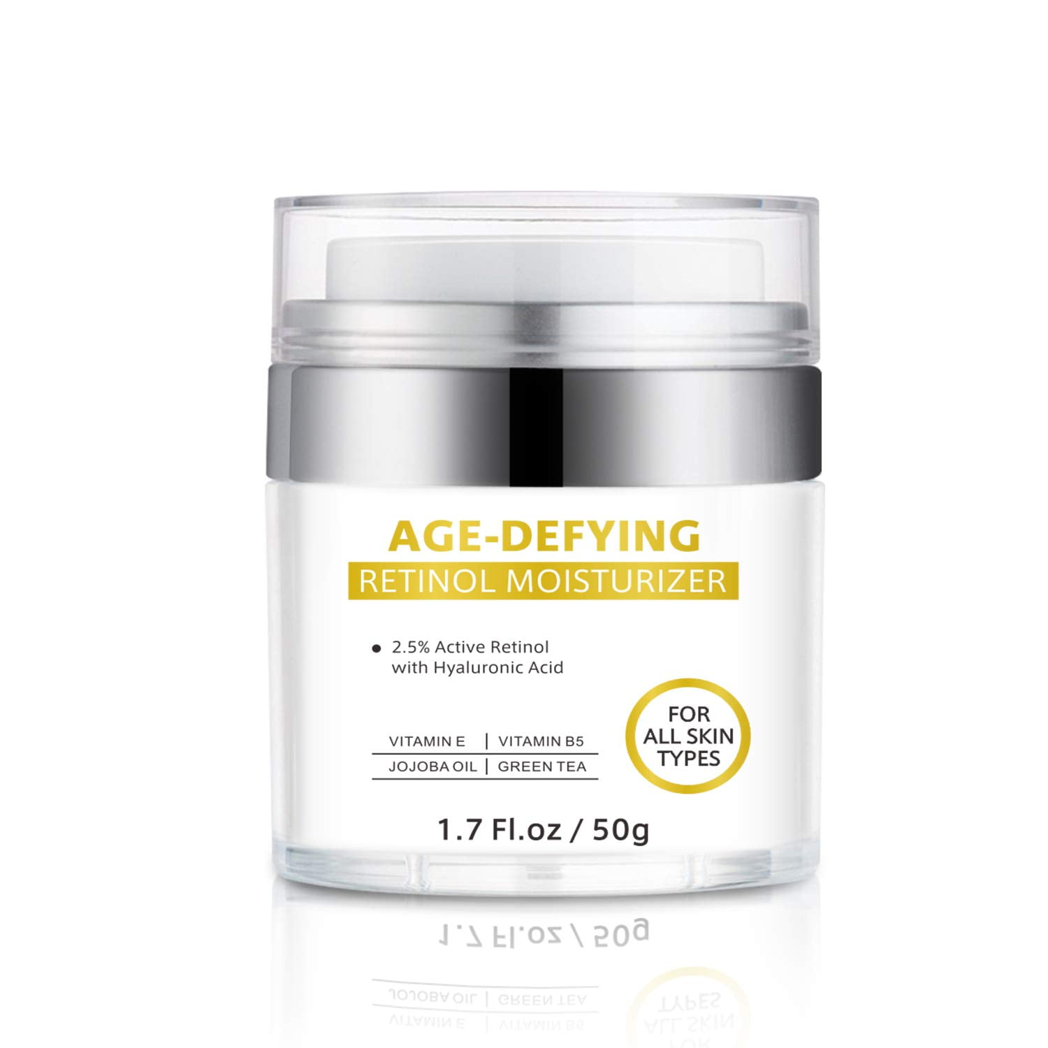 Nogis Retinol Cream for Face - Anti Aging Retinol Moisturizer Cream,Face Cream with Hyaluronic Acid and 2.5% Retinol Complex for Women and Men (white)