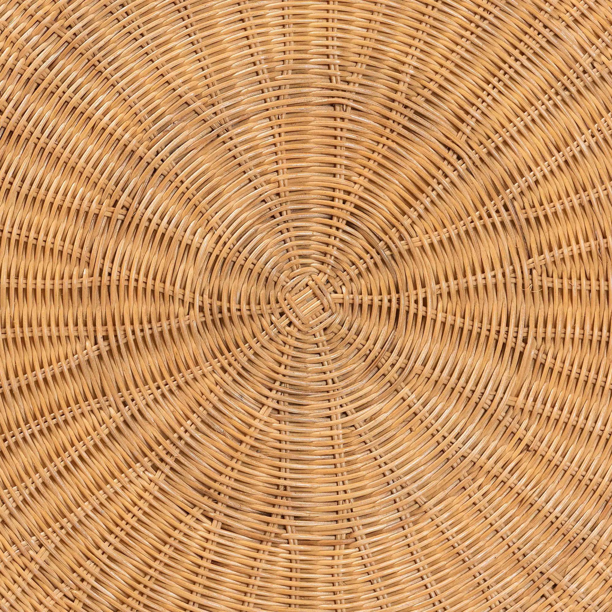 bali & pari Caroline Boho Coffee Table, 30"W, Light Honey