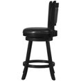 thumbnail image 4 of Hillsdale Furniture Dennery Wood Counter Height Swivel Stool, Black with Black Vinyl, 4 of 8