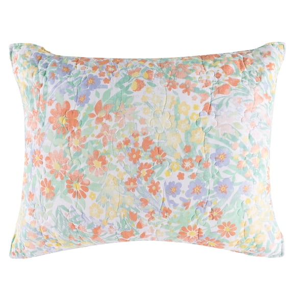 Greenland Home Fashions Alice Modern Floral Pillow Sham, Teen-Adult, Standard