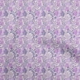 thumbnail image 1 of oneOone Viscose Jersey Dusty Purple Fabric Leaves Sewing Material Print Fabric By The Yard 60 Inch Wide, 1 of 5
