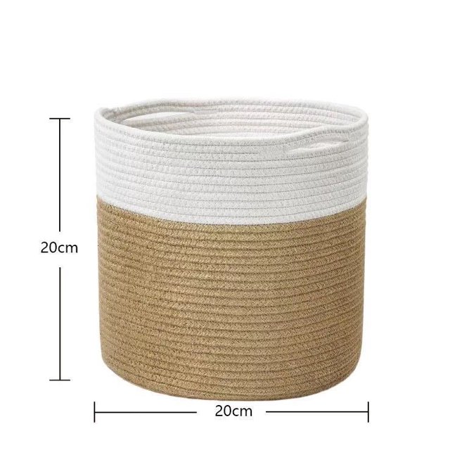 Maceta grande de cuerda de algodón, cesta para plantas en maceta, cesta para almacenar plantas verdes, cesta para flores, cesta para guardar muebles, cesta para ropa sucia, cesta para bocadillos,