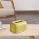 thumbnail image 2 of Caja de pañuelos moderna rectangular para decoración de dormitorio y coche. Amarillo, 2 of 9