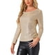 thumbnail image 4 of INSPIRAR CHIC Blusas de lentejuelas brillantes para mujer con cuello de cowl y mangas largas, ropa de club M Champagne Gold, 4 of 6