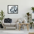 thumbnail image 2 of Stupell Industries Monochrome Ink Dog Portrait Abstract Watercolor Detail Painting Jet Black Floating Framed Canvas Print Wall Art, Design by Kendra Shedenhelm, 2 of 6