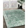thumbnail image 2 of Ahgly Company Indoor Rectangle Contemporary Grayish Turquoise Green Abstract Area Rugs, 2' x 3', 2 of 6