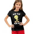 thumbnail image 2 of Looney Tunes Happy New Year New Me Tweety Kids T Shirt for Youth Toddler Boys and Girls, 2 of 5