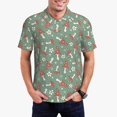 thumbnail image 1 of Fotbe Retro Hippie Groovy Mushroom Camiseta Polo de Golf para Hombre con Estampado – Camisa Deportiva Transpirable con Cuello Abotonado-3X-Large, 1 of 6