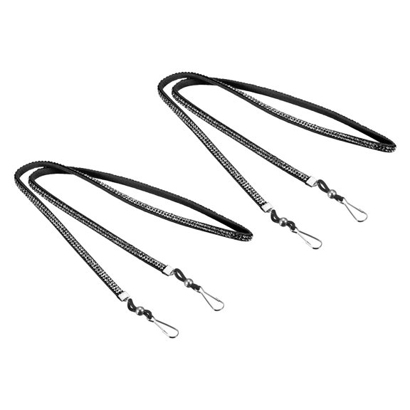 Unique Bargains 28' Eyeglasses Holder Straps Cord Sunglasses Strap Eyewear Retainer Chain, 2Pack Black