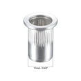 thumbnail image 3 of Unique Bargains Écrous Rivets M8 en Alliage d'Aluminium Tête Plate Filetée Écrou Argent 100 Pcs, 3 of 5