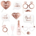thumbnail image 1 of Despedida de soltera, accesorios para cabina de fotos de boda, 12 piezas, premontadas, decoraciones para despedida de soltera de oro rosa, novia para ser, 1 of 5