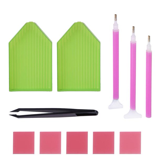 Caja de arcilla 5D DIY, bandeja de diamantes de imitación de plástico hecha a mano, Color sólido para adultos y niños FLhrweasw Nuevo