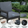 thumbnail image 6 of SERWALL Outdoor Patio Furniture Set, 6-Piece HDPE Outdoor Sofa Set Patio Conversation Set, Black Frame with Grey Cushions, 6 of 7