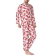 thumbnail image 2 of KLL Cute Watermelon Sleepwear Mens Flannel Pajamas,Long Cotton Pj Set, 2 of 7