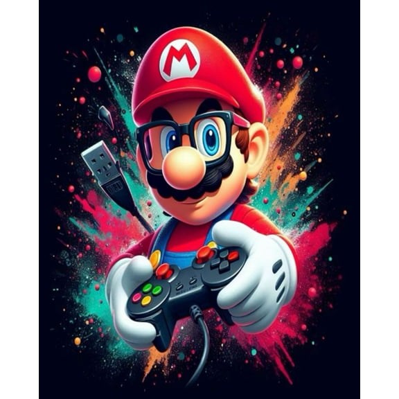 Mario brothers Diamond Painting ,5D Diamond Painting Kits for Adults,Diamond Art Diamond Dots Round Full Drill Diamonds Diamond Art Kits Crafts for Wall Decor&Gift-12x16in