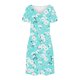 thumbnail image 3 of Vestido Corto de Verano Moda Gradiente Corto de Manga en V Cuello Vestido Casual, Poliéster Ligero de Verano, Lavado de Manos, 3 of 7