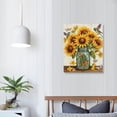 thumbnail image 3 of JEUXUS Sunflower Wall Art Farmhouse Sunflower Hummingbird Pictures Wall Decor Country Rustic Canvas Prints Artwork Paintings Home Decorations For Bathroom Kitchen Dinning Room Bedroom Framed, 3 of 4