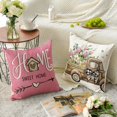 thumbnail image 4 of Bless Our Home Farmhouse Eucalyptus Leaves Throw Pillow Covers, 18 x 18 Inch Truck Home Sweet Home Cushion Case Decorations Set of 4, 4 of 6