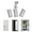 Silver, variant on 3 Pcs Cabinet Closet Door 4" Long Butt Hinge with Door Stop Set Anti-Collision