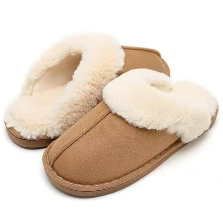 

Women s Fuzzy Memory Foam Slippers Fluffy Winter House Shoes Indoor and Outdoor