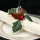 thumbnail image 5 of Anillo de servilleta con decoración navideña, hebilla para servilleta de hotel, decoración de mesa de restaurante occidental, anillo de servilleta navideño de simulación, 5 of 5