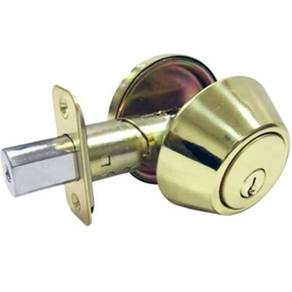 Taiwan Fu Hsing Industrial 222013 Tru-Guard Single Cylinder Deadbolt, Polished Brass