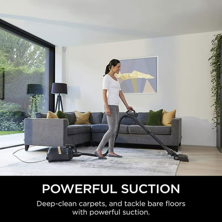 Shark - Vertex Bagless Corded Canister Vacuum with DuoClean PowerFins - Black/Copper
