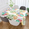 thumbnail image 5 of Easter Day Eggs Leaf Tablecloth Rectangle Colorful Table Cloth Large Square Table Cover for Dining Kitchen Party 60"x60" Decor Gift, 5 of 7