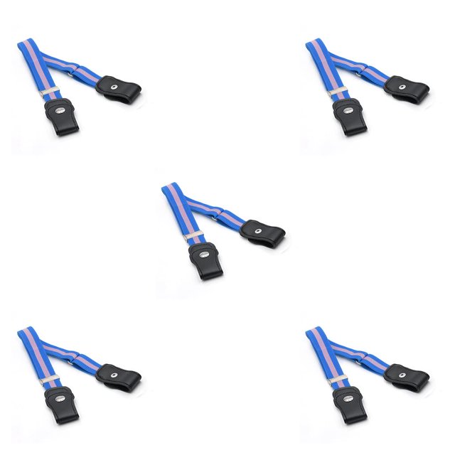 Jumpingount Cinturones sin hebilla, accesorios de ropa duraderos, ligeros con tejido fino, regalos de Navidad para niños y niñas, tiras azules Type2 NO2 Jumpingount CBP200568