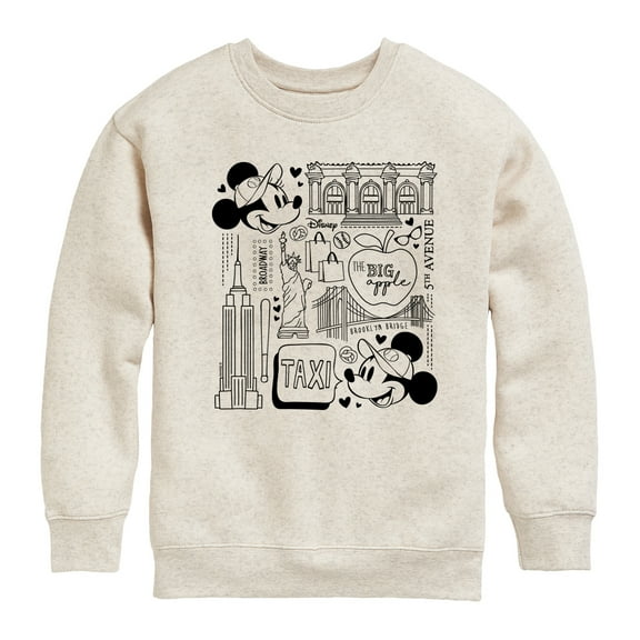 Disney - Mickey & Friends - The Big Apple with Minnie & Mickey - 5th Avenue - Toddler And Youth Long Sleeve Graphic T-Shirt