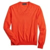 New Brooks Brothers Mens V-Neck Cashmere Pullover Sweater, Bright Orange, L, 3674-8