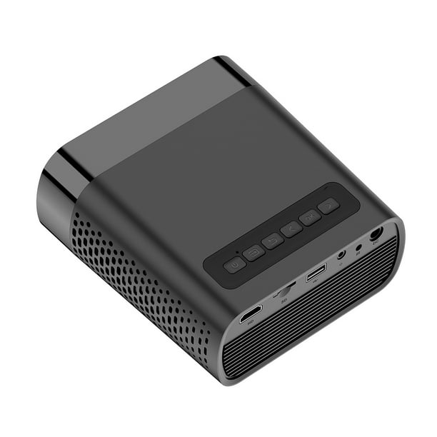 Matsuzay Proyector Foqucy GX100 compatible con USB TF tarjeta reproductor multimedia hogar 16:9 Control remoto proyección Oficina Video película Electrónica Negro Enchufe de EE. UU.
