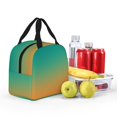 thumbnail image 3 of Kdxio Orange To Teal Gradient1 Print Insulated Lunch Bag,Reusable Tote Lunch Box for Women Men,Leakproof Cooler Lunch Bags for Work Office Travel Picnic, 3 of 6