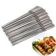 thumbnail image 2 of Brochettes de Barbecue en Acier Inoxydable Plates Antidérapantes Bâtons de Grillade Brochettes de Kebab, 2 of 10