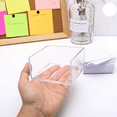 thumbnail image 4 of Acrylic Sticky Note Holder Dispenser Clear Memo Cube Post a It Note Pads Holder, 3 x 3 Cute Office Supplies for Desk Organizer Accessories (Clear), 4 of 6