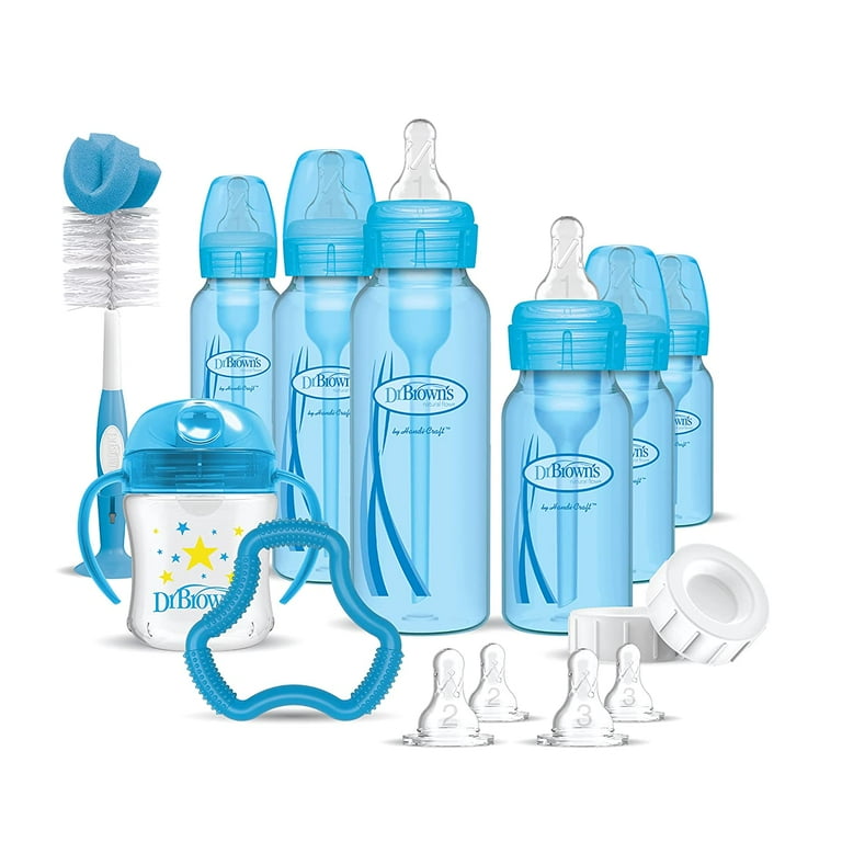 Dr Brown’s options – 4 babyflessen 270 ml – oefenbeker 180 ml