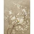 thumbnail image 2 of Gango Home Decor Contemporary White Cherry Blossom I & II Neutral Crop Bird by Danhui Nai (Printed on Paper); Two 11x14in Unframed Paper Posters, 2 of 5
