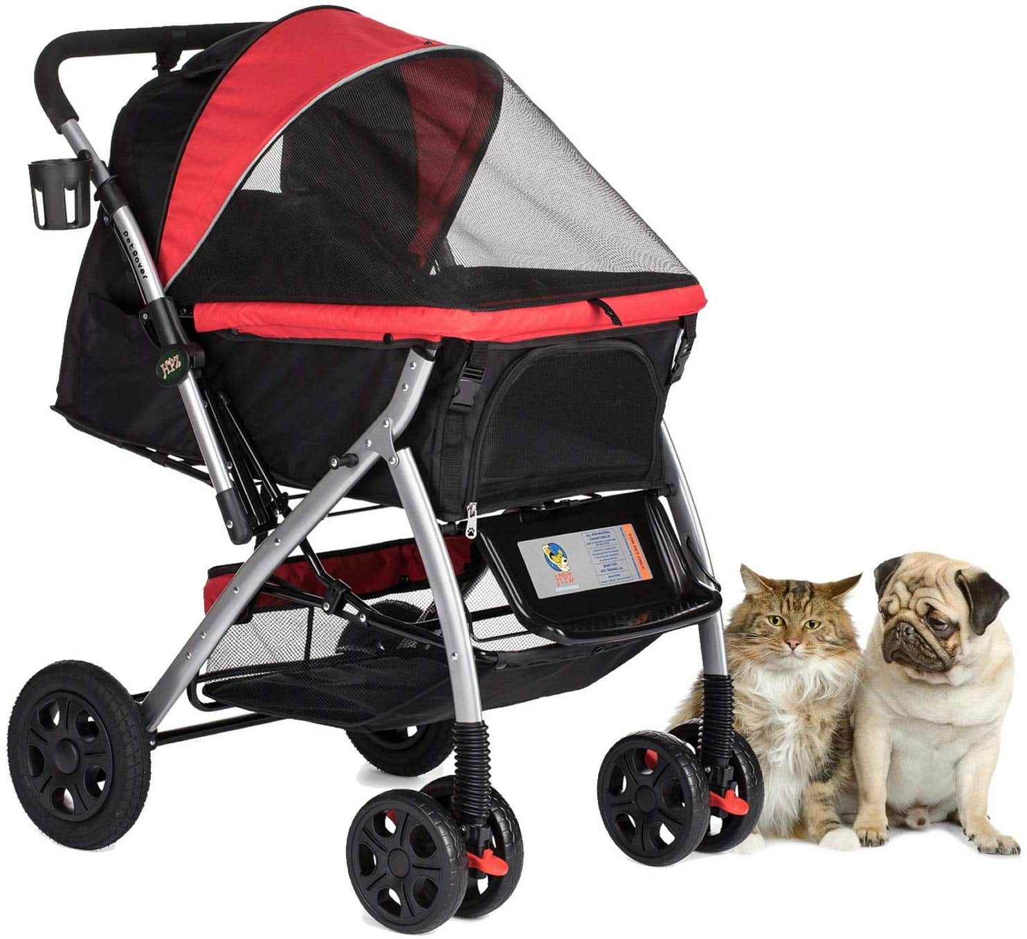 HPZ, Large, Pet Stroller, Red