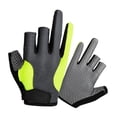 thumbnail image 5 of SunniMix 3 Cut Finger Gloves Finger Protection Non-Slip Breathable Cycling Gloves ens GrayFluorescentGreen, 5 of 8