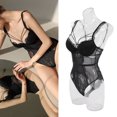 thumbnail image 4 of Body De Encaje Body De Encaje Suave Elástico Profundo V Elegante Mujer Ropa Interior De Una Pieza Para Boda Noche Luna De Miel Negro 75C OTVIAP Negro 75C, 4 of 8