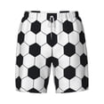 thumbnail image 4 of Lsque Mens Swim Trunks Soccer Ball Pattern - Bathing Suit Compression Liner - Beach Swim Shorts Swimwear - (S-3XL) - Stretch Quick Dry -Small, 4 of 9