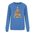 thumbnail image 6 of Xdegoge Merry Christmas Sweatshirt for Women Crew Neck Long Sleeve Tops Xmas Tree Graphic Shirts Dressy Casual Women'S Christmas Tunic Tops Holiday Tops for Women 2025 Christmas, Blue L, 6 of 6