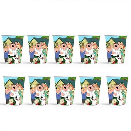 Family guy Birthday Party Supplies Cups Tableware Disposable Paper Mouthwash Drinking Cups