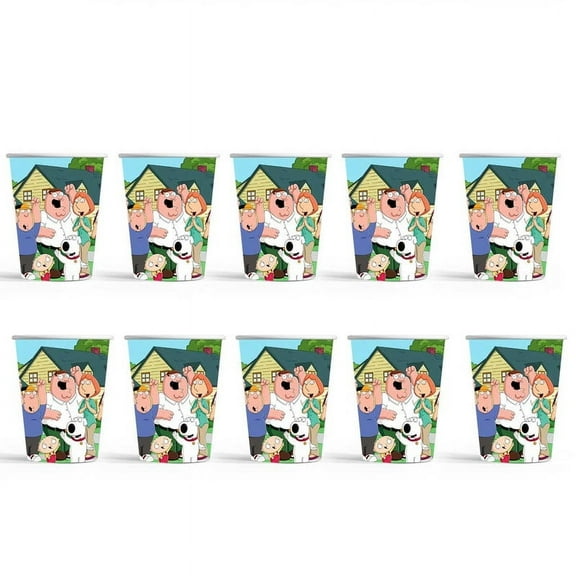 Family guy Birthday Party Supplies Cups Tableware Disposable Paper Mouthwash Drinking Cups