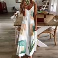 thumbnail image 2 of Melemel_Watercolor_abstract_shapes_with_gold_leaf_and_plants__93ee7c46-3cf8-429a-99c6-07a1f284f4e2_4 Womens Summer Dresses Casual Sleeveless Tshirt Sundresses Vacation Beach Cover Up Dress, 2 of 8
